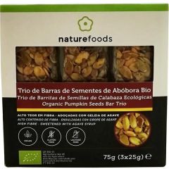 Trio De Barras De Sementes De Abóbora Bio Sem Glúten