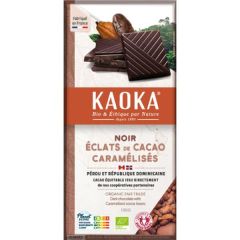 Chocolate Preto 70% Cacau Bio Fair Trade Com Pedaços Cacau Caramelizado