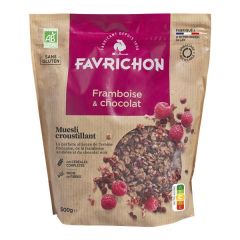 Muesli Crocante Biológico Sem Glúten Framboesa Chocolate