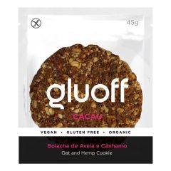 Gluoff Bolacha Aveia Cânhamo Cacau Bio Sem Glúten 45G