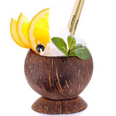 Copo De Cocktail Ecológico De Casca De Coco
